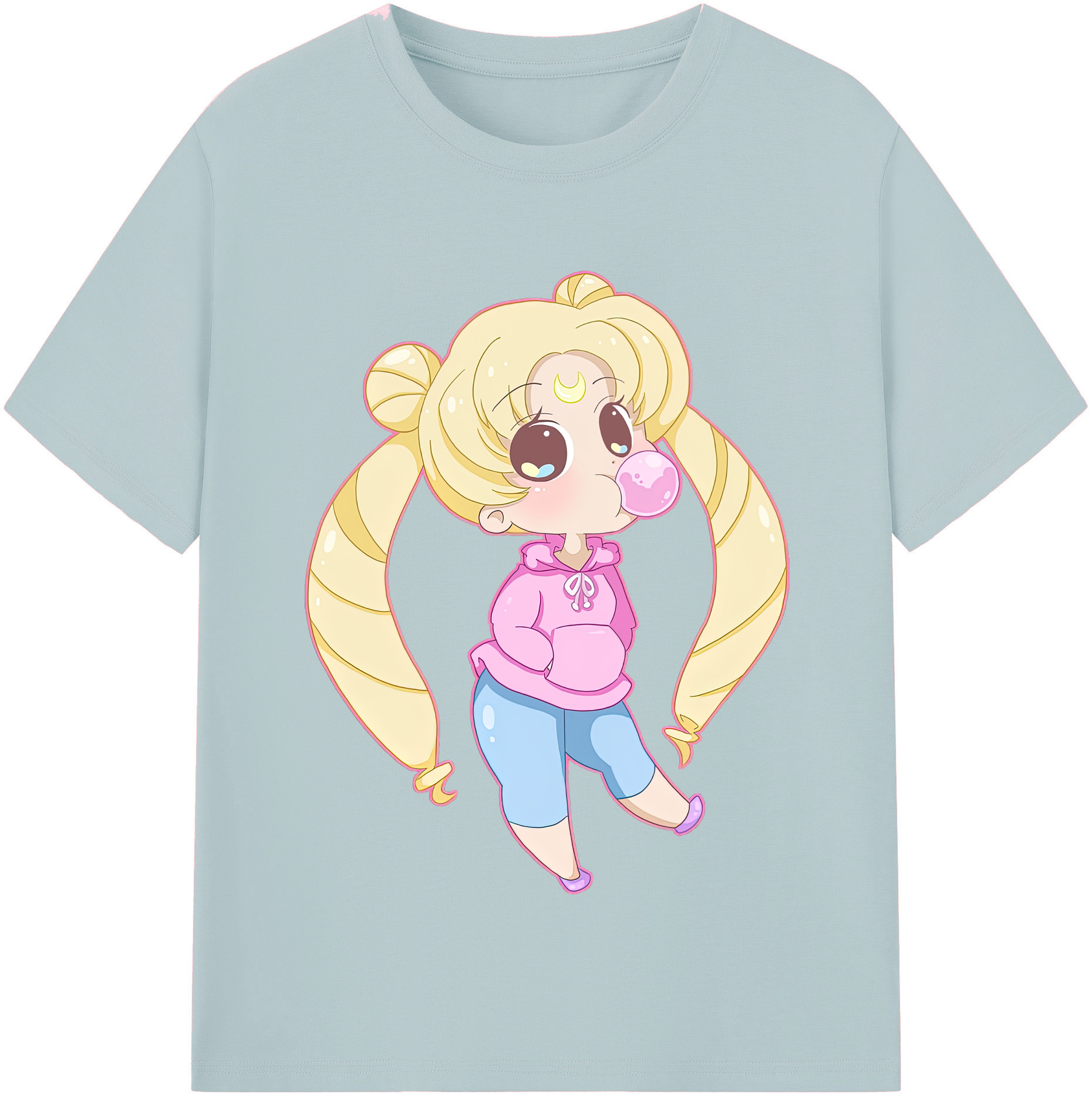 （画像用） 美少女戦士セーラームーン 愛野 美奈子 あいの みなこ Sailor Moon Aino Minako 綿100％半袖Tシャツ（フロントプリント）